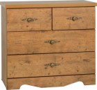 Cairo 2+2 Drawer Chest in Dark Kennedy Pine Effect Veneer