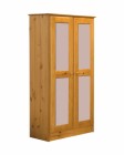 Verona 2 Door Wardrobe Antique With Pink Details