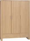 Kingston 3 Door Wardrobe in Euro Oak