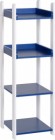 Lollipop 4 Shelf Unit in White/Blue