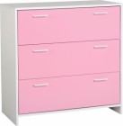 Lollipop 3 Drawer Chest in White/Pink